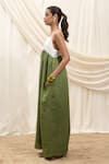 Shop_Akashi Clothing_Olive Green Linen Square Neck Sun Dress _Online_at_Aza_Fashions