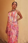 Shop_Label Moni K_Multi Color Sequins Embellished Skirt Set _Online_at_Aza_Fashions