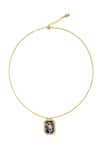 Shop_Zariin_Gold Plated Scorpio Zodiac Tablet Necklace _at_Aza_Fashions