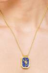 Buy_Zariin_Gold Plated Scorpio Zodiac Tablet Necklace _at_Aza_Fashions