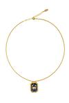 Shop_Zariin_Gold Plated Cancer Zodiac Tablet Necklace _at_Aza_Fashions