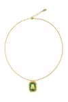 Shop_Zariin_Gold Plated Virgo Zodiac Tablet Necklace _at_Aza_Fashions