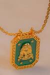 Buy_Zariin_Gold Plated Virgo Zodiac Tablet Necklace _Online_at_Aza_Fashions