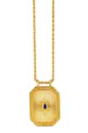 Shop_Zariin_Gold Plated Virgo Zodiac Tablet Necklace _Online_at_Aza_Fashions