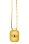 Buy_Zariin_Gold Plated Aquarius Zodiac Tablet Necklace _Online_at_Aza_Fashions