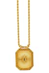 Buy_Zariin_Gold Plated Sagittarius Zodiac Tablet Necklace _Online_at_Aza_Fashions