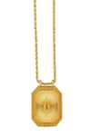 Buy_Zariin_Gold Plated Aries Zodiac Tablet Necklace With Clear Quartz _Online_at_Aza_Fashions