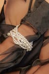 Buy_Zariin_Gold Plated Pearls Ropes Of Adjustable Bracelet _at_Aza_Fashions