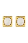 Shop_Zariin_Gold Plated Live It Up Stud Earrings _at_Aza_Fashions