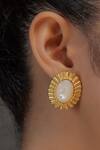 Buy_Zariin_Gold Plated Sunny Getaway Stud Earrings _at_Aza_Fashions