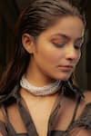 Buy_Zariin_Gold Plated Ropes Of Pearl Choker Necklace _at_Aza_Fashions