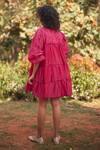 Shop_Paulmi and Harsh_Pink Organza, Lace, Beads Collared Hot Embroidered Short Dress _at_Aza_Fashions