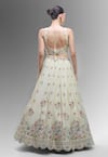 Shop_Samyukta Singhania_Cream Tissue Beads, Sequins, Zari, Classic Lehenga Set With Pink Dupatta _at_Aza_Fashions