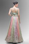 Shop_Samyukta Singhania_Multi Color Tissue, Net Embroidery, Beads, Multicolor Classic Lehenga Set _at_Aza_Fashions