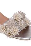 Buy_5elements_Silver Pearls Sabrina Slider Heel With Floral Embellishments 