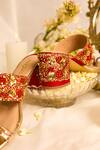 Buy 5elements Red Sequins Charmy Heel With Gold Online Buy_5elements_Red Sequins Charmy Heel With Gold _Online