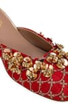 Buy_5elements_Red Embroidery, Beads Designer Nabhya Mule Heel 