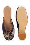 Shop_5elements_Purple Embroidery Mule Heels _at_Aza_Fashions