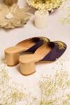 Buy_5elements_Purple Embroidery Mule Heels 