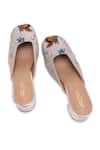 Shop_5elements_Beige Embroidery Mule Heels _at_Aza_Fashions