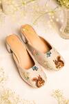 Shop_5elements_Beige Embroidery Mule Heels 
