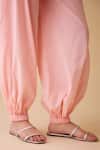 Shop_BUNKA_Pink Cotton Embroidery Cecile Harem Pants _Online_at_Aza_Fashions