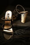 Miraki_Black Three Strap Heels _Online_at_Aza_Fashions