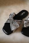 Miraki_Gray Bow Slide Flats _at_Aza_Fashions