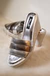Buy_Miraki_Silver Slip-on Metallic Wedges _Online_at_Aza_Fashions