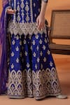 Buy_RAJ ARORA_Purple Georgette, Net Embroidery, Sequins, Crystals Silk Applique Sharara Set 