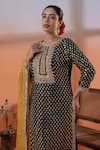 Shop_RAJ ARORA_Green Georgette Sequins Round Neck Bottle Jora Set _Online_at_Aza_Fashions
