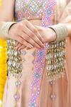 Vaidaan_Silver Plated Pearls, Beads Vara Bangle With And Embellishments _Online_at_Aza_Fashions