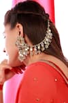 Vaidaan_Pearls, Beads Antique Gold And Silver Mohita Earrings _Online_at_Aza_Fashions
