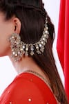 Buy_Vaidaan_Pearls, Beads Antique Gold And Silver Mohita Earrings _Online_at_Aza_Fashions