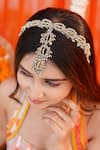 Vaidaan_Beads, Pearls Anokhi Antique Gold Hairband _Online_at_Aza_Fashions