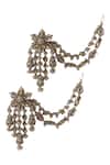 Shop_Vaidaan_Pearls, Beads Shivani Antique Gold Dangler Earrings _at_Aza_Fashions