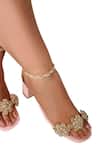 Vaidaan Pink Pearls, Beads Carnation Embellished Heels Online at Aza Fashions Vaidaan_Pink Pearls, Beads Carnation Embellished Heels _Online_at_Aza_Fashions