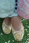 Vaidaan_Beige Embellished Designer Jutti _Online_at_Aza_Fashions