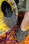 Buy_Vaidaan_Black Gandhari Embellished Jutti _at_Aza_Fashions