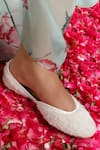 Vaidaan_White Pearl Embellished Elsa Jutti _Online_at_Aza_Fashions
