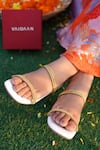 Buy_Vaidaan_White Designer Rekha Heels With Pearl Embellishments _at_Aza_Fashions