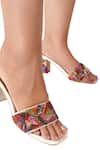 Shop_Vaidaan_Multi Color Pearls, Beads Rainbow Bites Heels _Online_at_Aza_Fashions