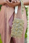 Buy_Vaidaan_Gold Pearls, Beads Antique Handbag _at_Aza_Fashions