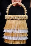 Buy_Vaidaan_White Pearls, Beads Designer Lola Bag With Embellishments _at_Aza_Fashions