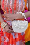 Buy_Vaidaan_White Beads Moksha Clutch _at_Aza_Fashions