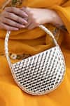 Shop_Vaidaan_Gold Faux Leather Clutch Bag _Online_at_Aza_Fashions