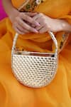 Buy_Vaidaan_Gold Faux Leather Clutch Bag _at_Aza_Fashions
