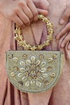 Buy_Vaidaan_Gold Beads Antique Designer Clutch Bag _Online_at_Aza_Fashions