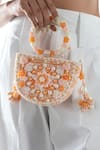 Buy_Vaidaan_Orange Beads Designer Clutch _Online_at_Aza_Fashions