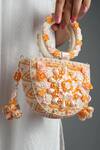 Shop_Vaidaan_Orange Beads Designer Clutch _at_Aza_Fashions